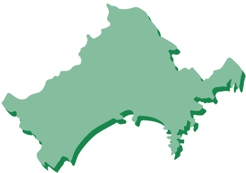 宮城県の地図